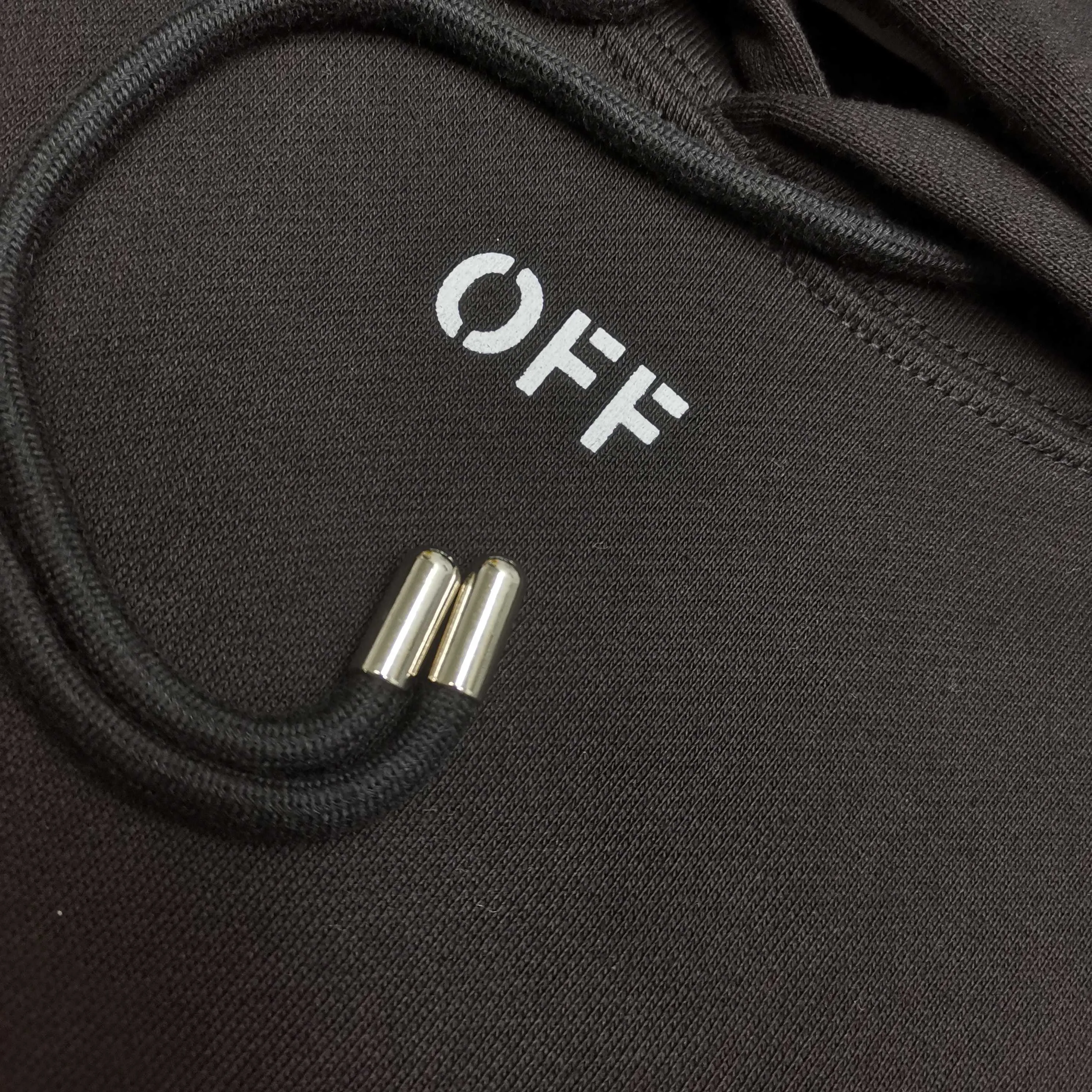 off white 25ss new arrow loose hooded sweatshirt Color: Black White Size: S M L XL P410